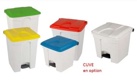 COUVERCLE POUBELLE BOOGY 30/45L BLANC